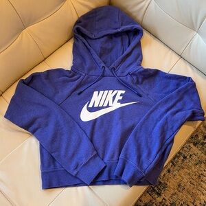Nike Royal Blue Cropped Hoodie